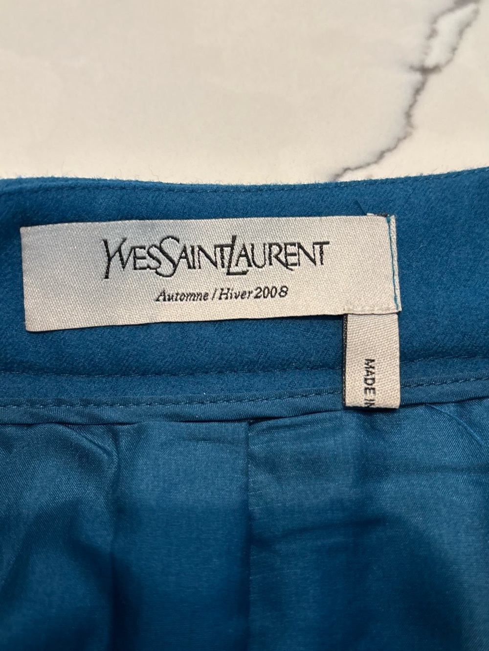 Yves Saint Laurent Teal Blue Women’s Skirt